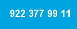 922 377 99 11 922 377 99 11